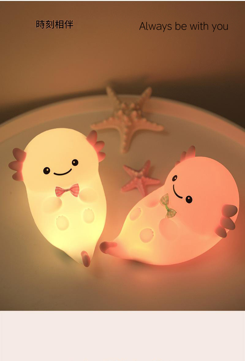 萌寵六角拍拍龍小夜燈