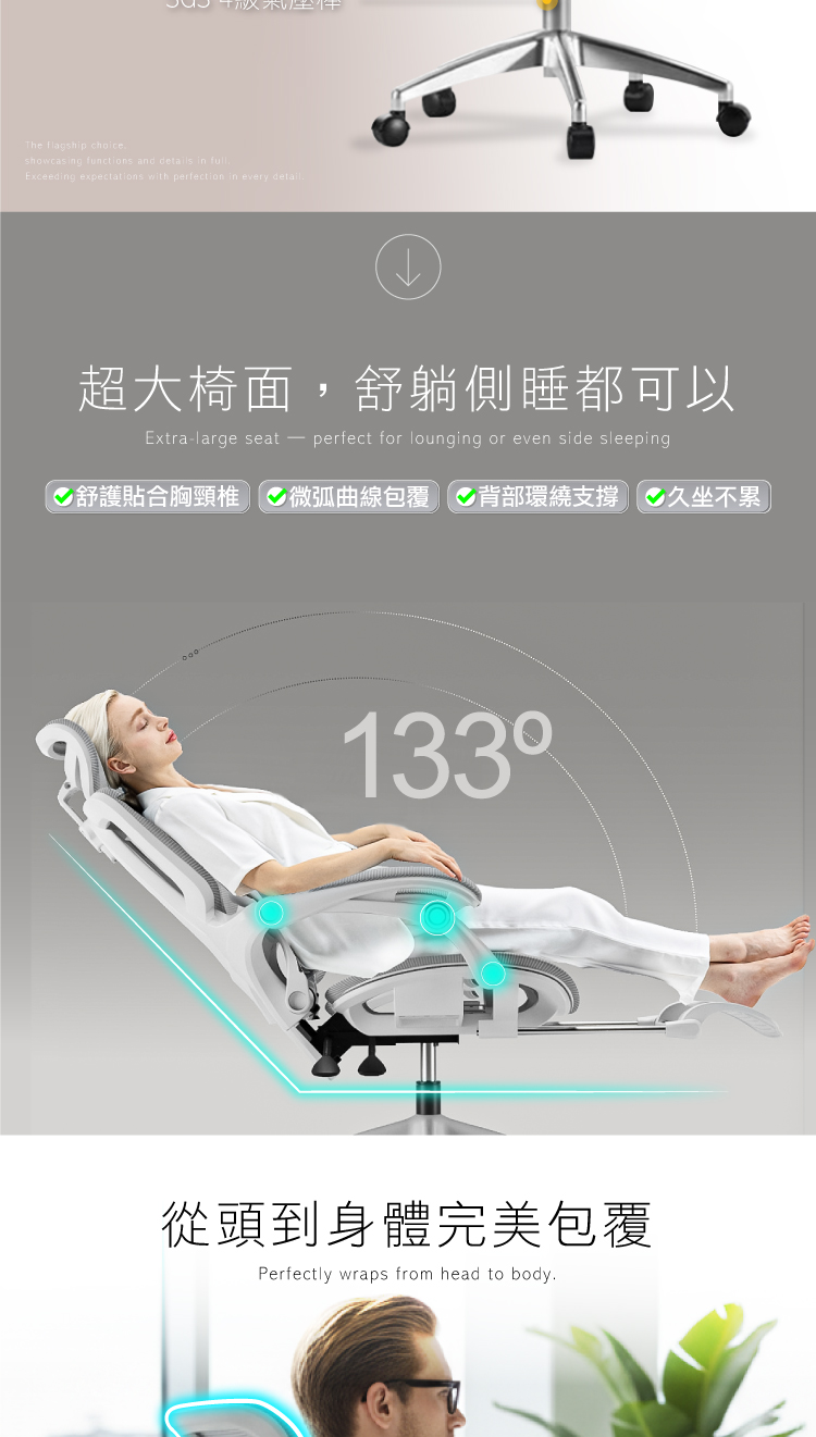 【ANDYMAY2】格拉斯人體工學連動透氣辦公椅-X06機能升級款(OH-K223)