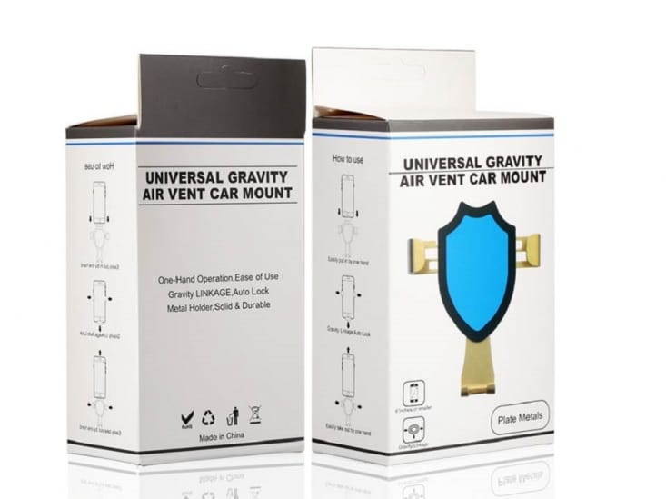 盾牌重力自動鎖手機支架