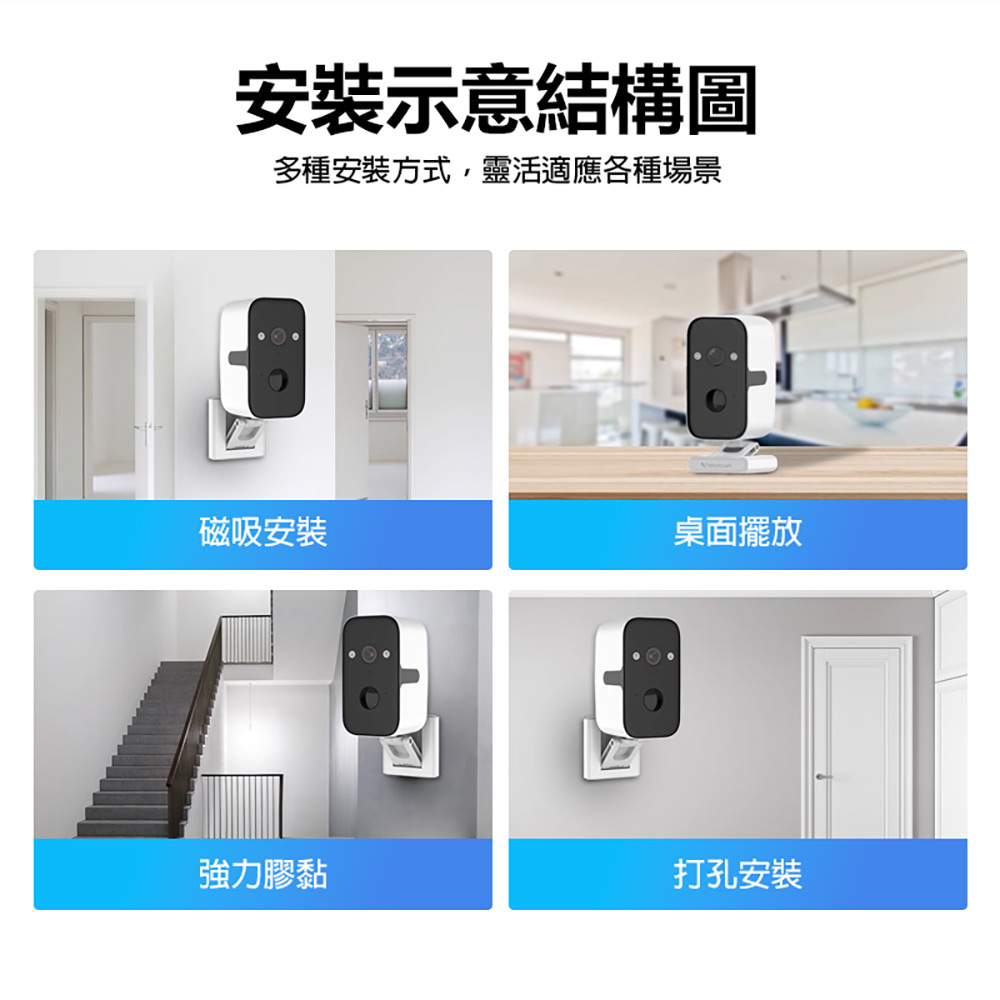 監控王 VQDG1-4G 太陽能4G免插電磁吸智慧網路攝影機 贈記憶卡(可插4G SIM卡連網 30天待機 2K高清畫質)