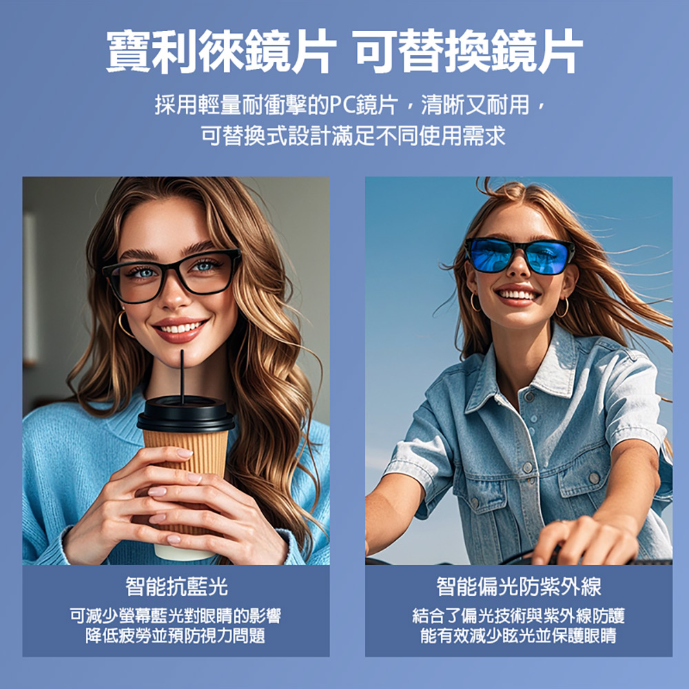 IS-S05 一般版 智能藍芽眼鏡(通過SGS認證 全系列雙基板+TWS立體音雙聲道 骨傳導技術 寶利徠鏡)