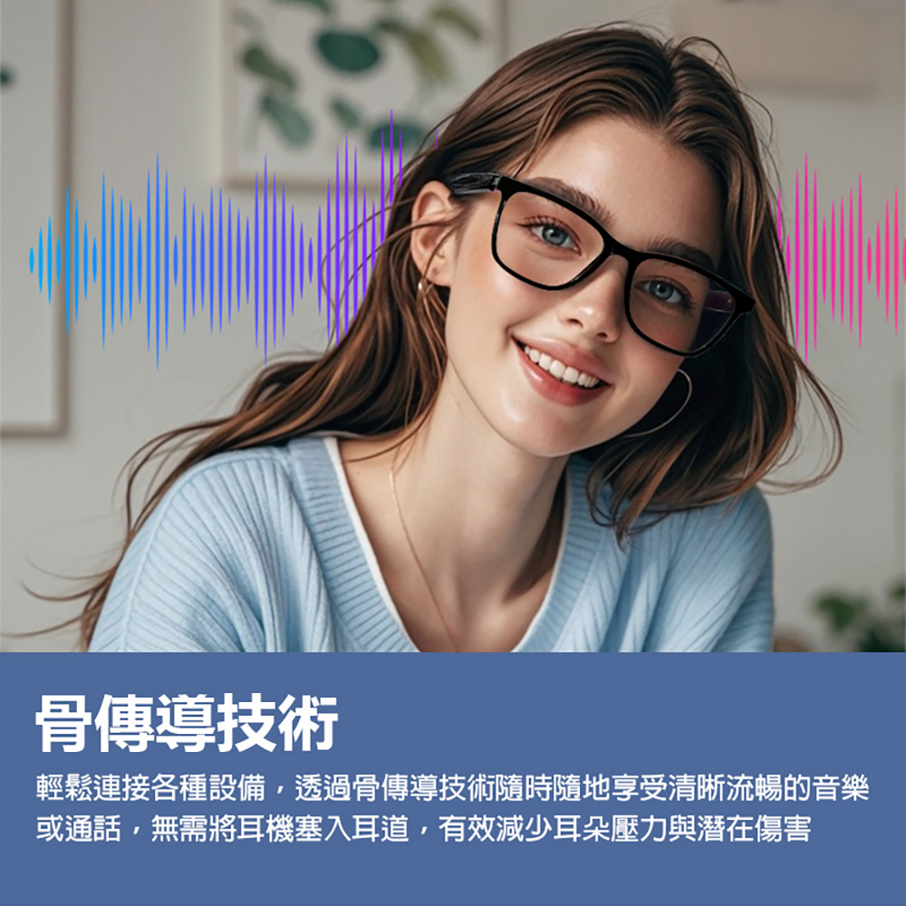 IS-S05 一般版 智能藍芽眼鏡(通過SGS認證 全系列雙基板+TWS立體音雙聲道 骨傳導技術 寶利徠鏡)
