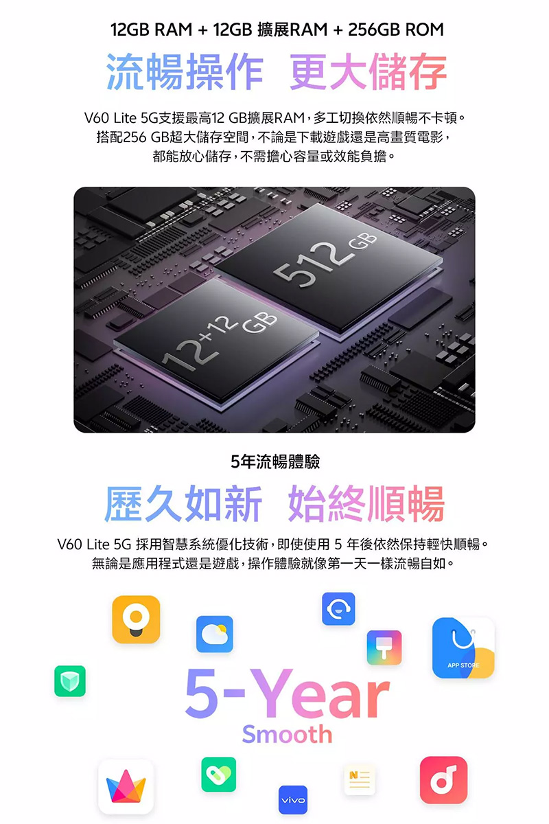 vivo V60 Lite 5G (12G/256G) 6.77吋智慧型手機-贈空壓殼+鋼化保貼+掛繩+韓版包+指環支架+噴劑