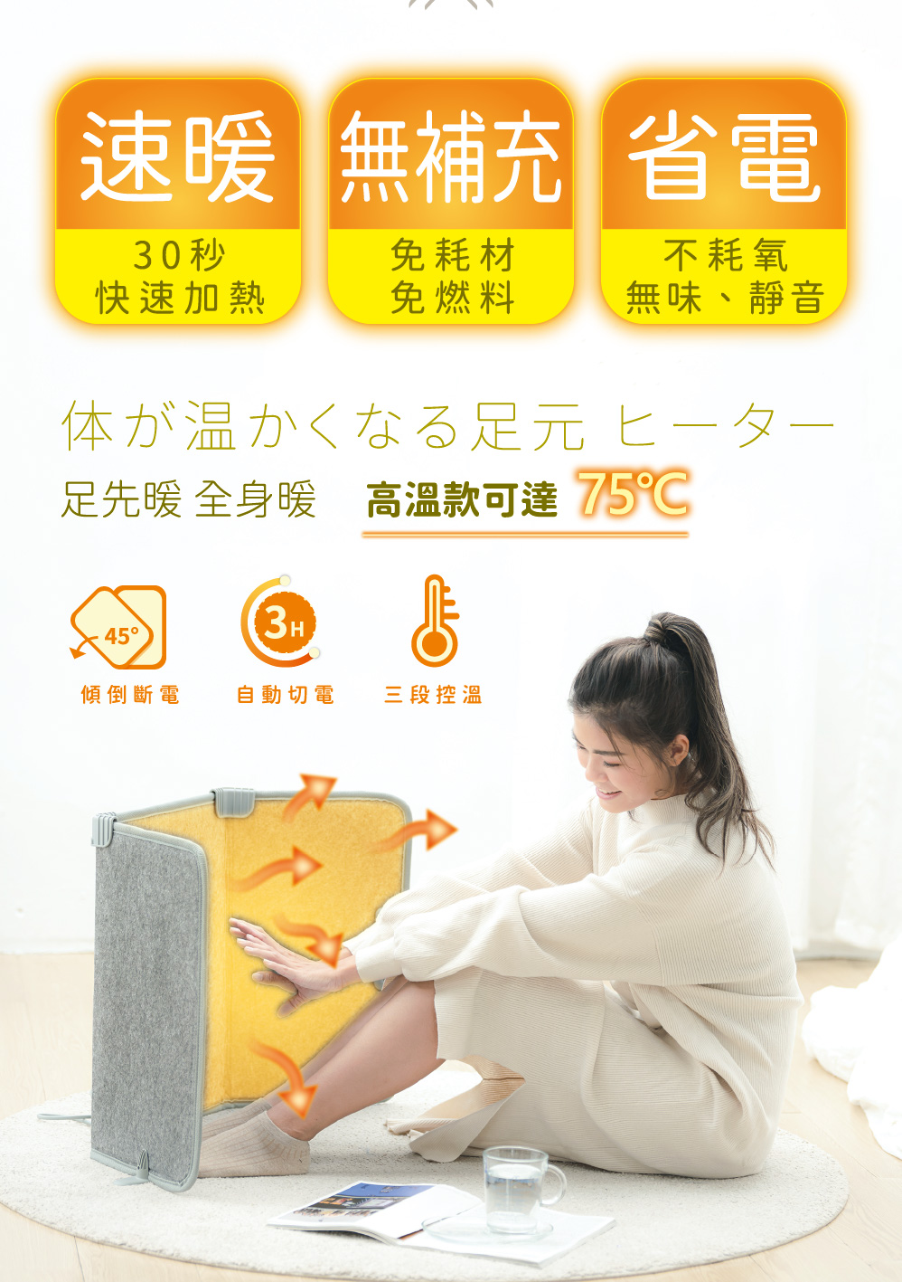 【CHIAO FU 巧福】遠紅外線暖屏風系列 UC-860R/UC-863X