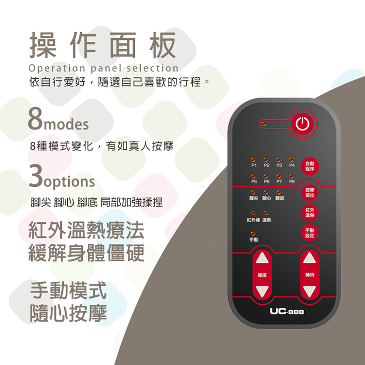 【CHIAO FU 巧福】腳底按摩器 UC-888 (小腿、腳底兩用型)