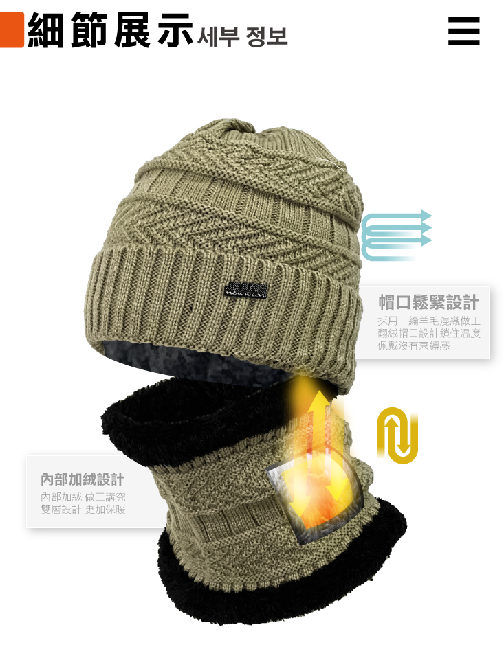 【ANDYMAY2】韓版新潮絨毛帽加圍脖(LM-N03/LM-N04)