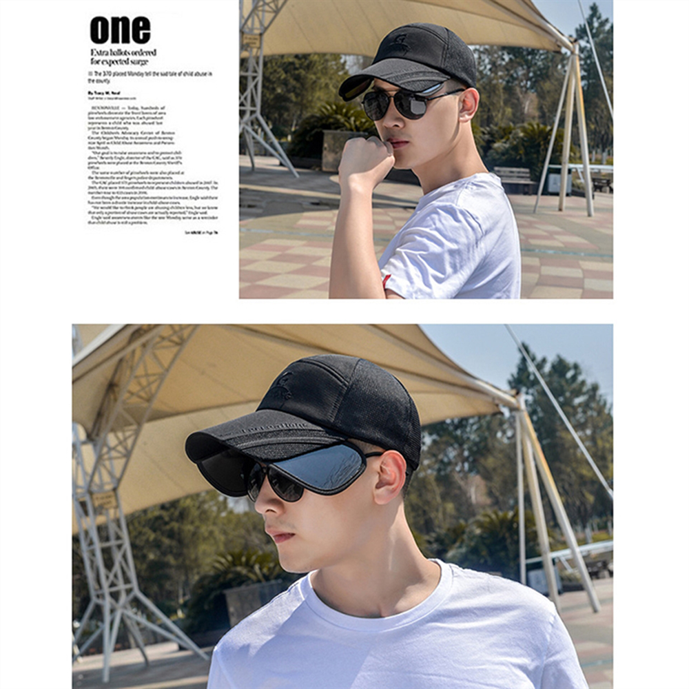 【JAR嚴選】韓版潮男防曬可伸縮放大透氣排汗棒球遮陽帽