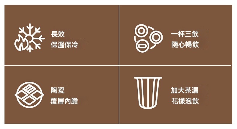 陶瓷塗層手提保溫杯 800ml 吸管 直飲 提手 保溫 保冷 車用