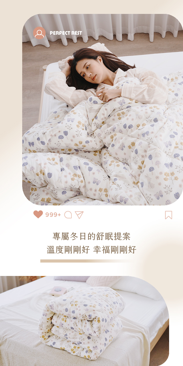 韓系速暖型發熱羽絲絨水洗棉冬被 / 石墨烯恆溫機能被 / 抗菌雲朵被