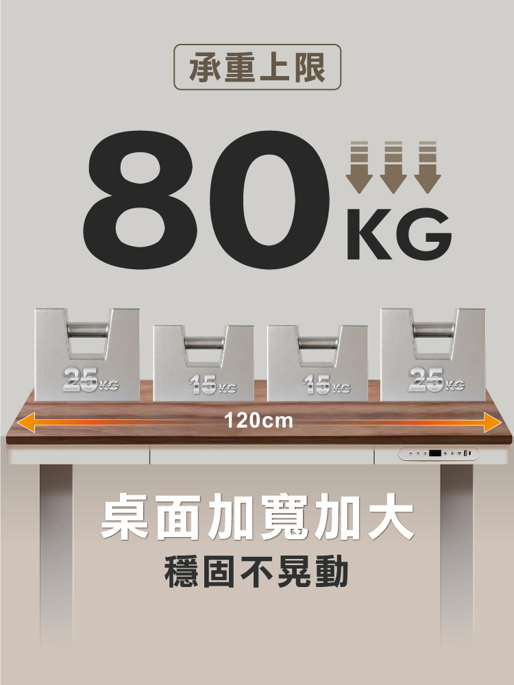 【ANDYMAY2】阿姆斯無段式電動升降桌(OH-K220)