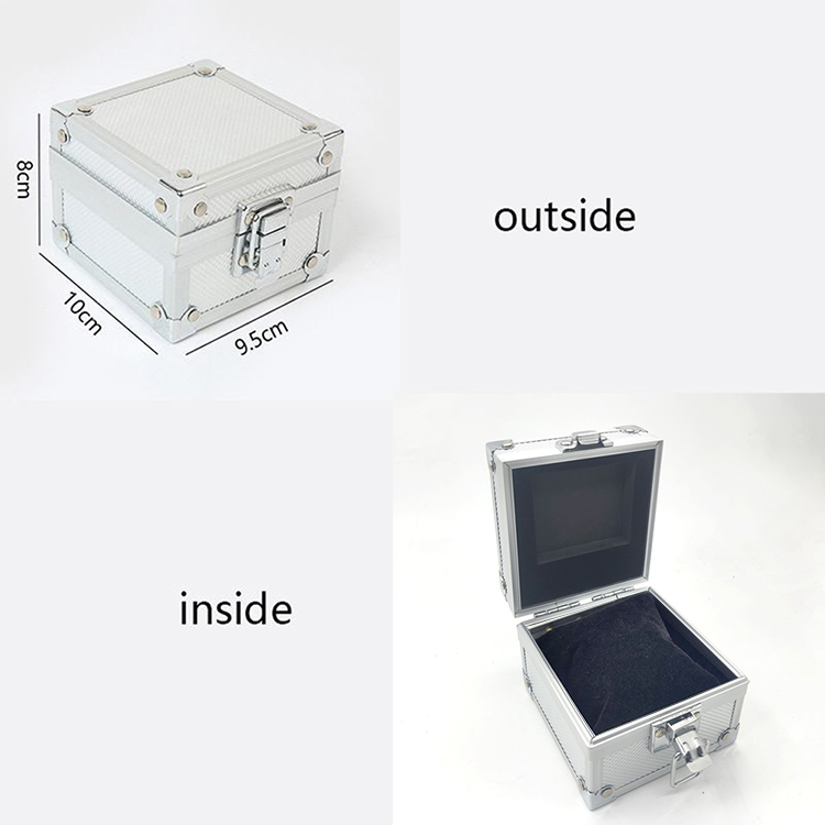 鋁製方形小型首飾收納盒