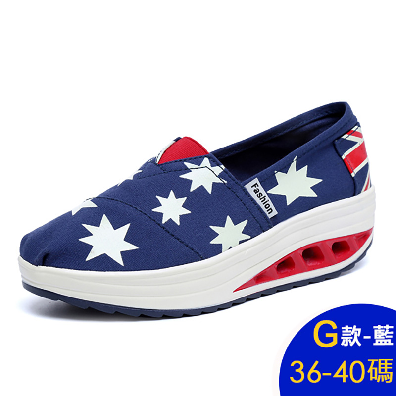 透氣輕量好穿舒適彈力厚底健走鞋 休閒鞋 慢跑鞋 運動鞋 多款任選