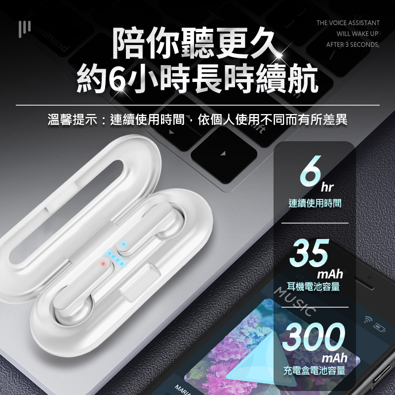 【長江TWS】超輕薄卡片無線耳機X60