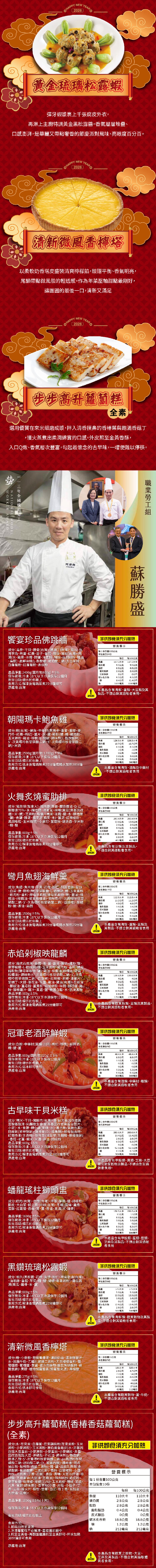 【阿勝師】金馬報喜 送吉祥 饗宴套組(10人份) 加贈步步高升蘿蔔糕1份