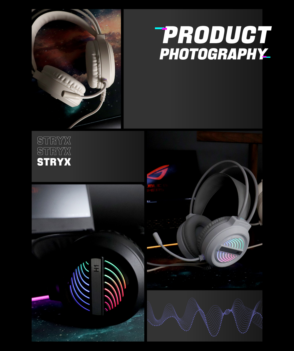 【DTAudio聆翔】STRYX 頭戴式有線電競耳機|RGB燈、50mm喇叭