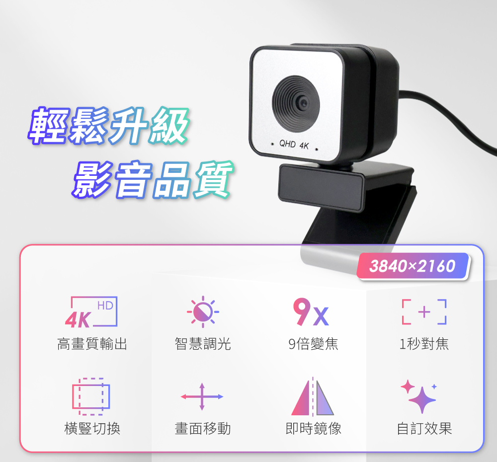 【DTAudio聆翔】4K高清網路攝影機|影音創作、多功能遙控