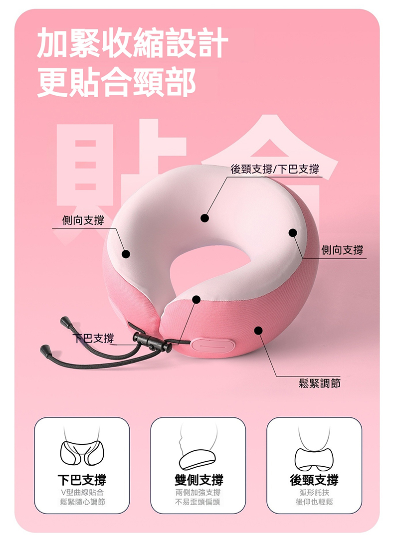 可收納記憶棉U型頸枕 旅行 搭機 坐車 長途 午睡