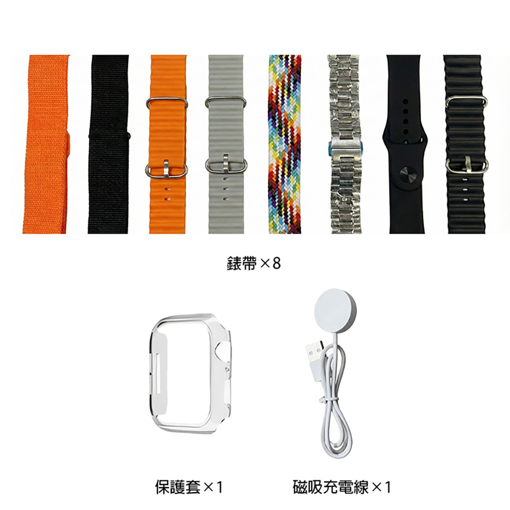 SW-MCR300 藍芽運動手錶 贈透明殼+八款錶帶(藍芽通話 1.92吋高清螢幕 多種運動模式 LINE來電通知)