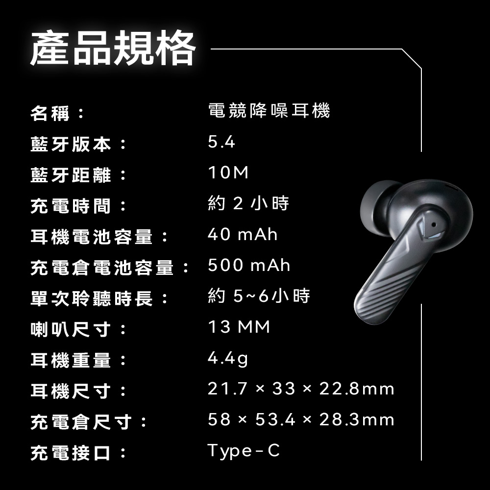 【DTAudio聆翔】S45 ANC降噪電競藍牙耳機|-28dB 深度降噪、遊戲耳機