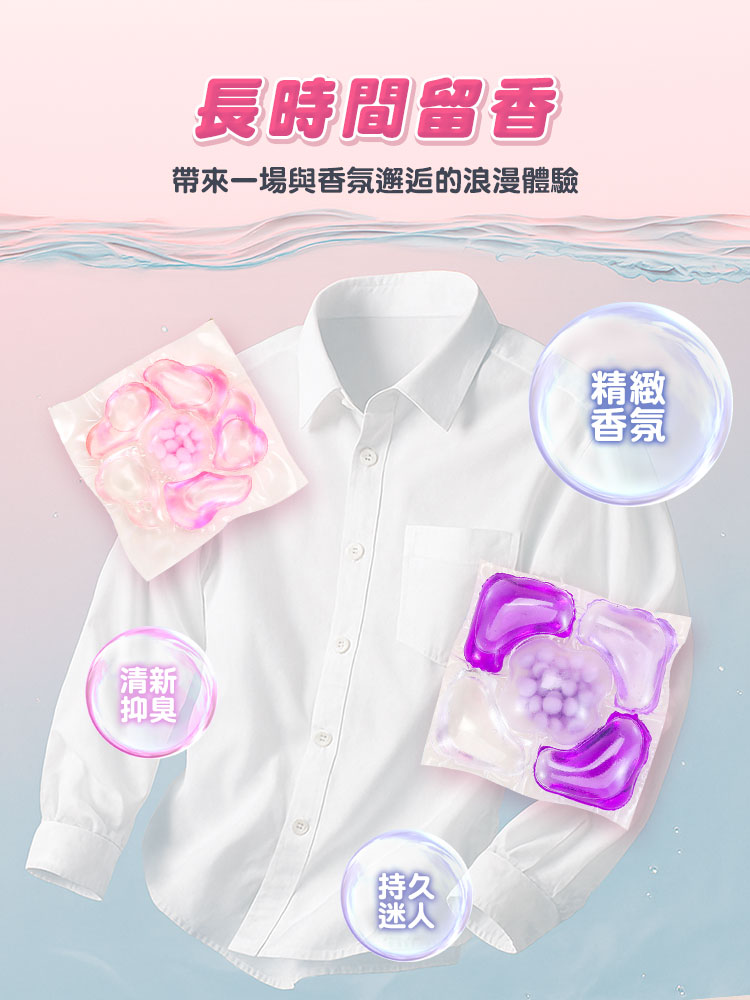 大包裝高效多合一 花香濃縮去污洗衣凝膠 (58顆)