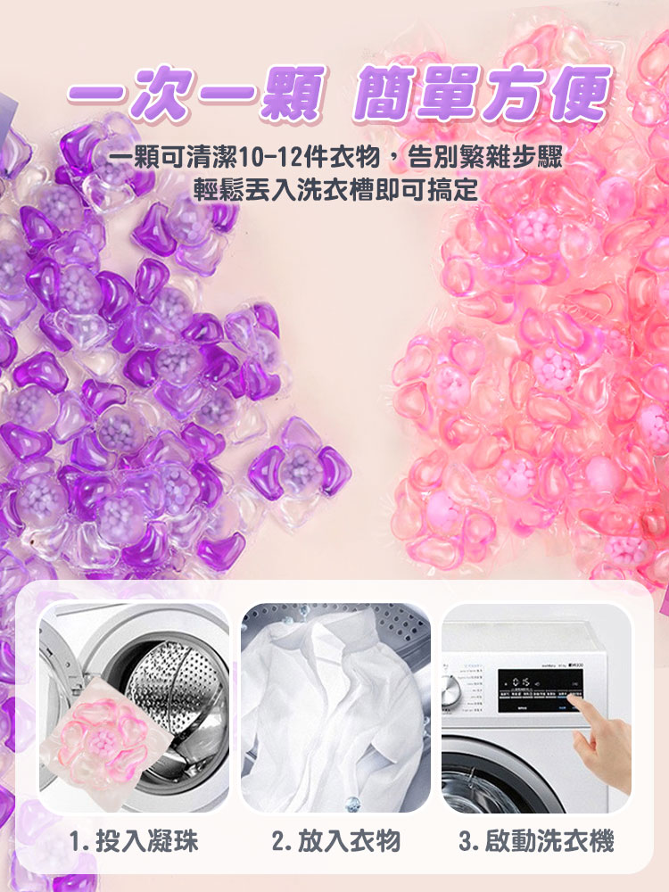 大包裝高效多合一 花香濃縮去污洗衣凝膠 (58顆)
