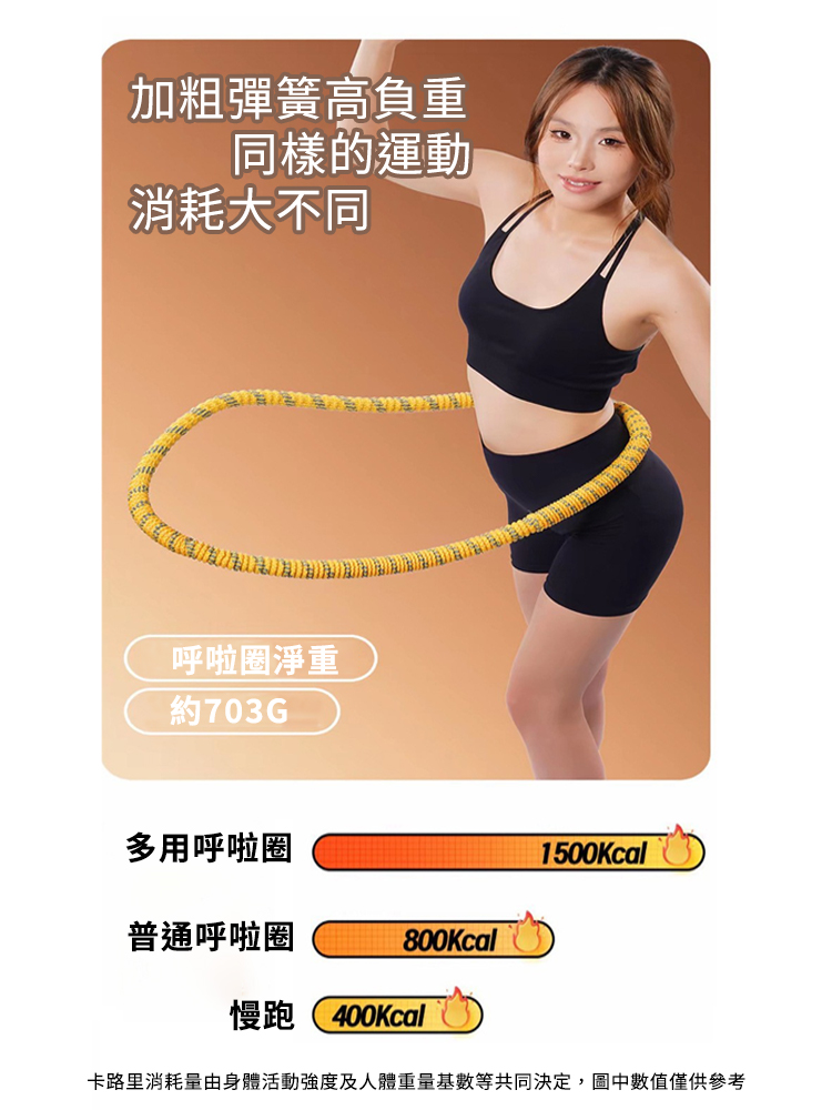 收腹燃脂彈簧呼啦圈