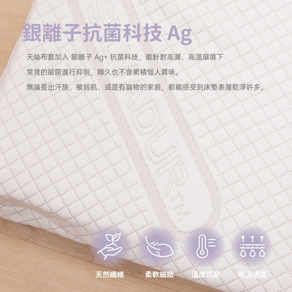 【Pillove】銀離子天絲完美釋壓8cm加厚床墊 直立棉床墊 日式三折墊 透氣床墊