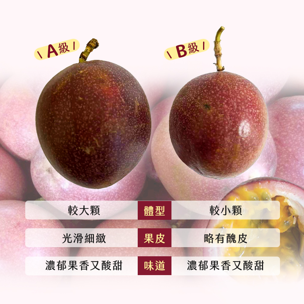 【雪莉朵辣嚴選】紫蜜百香果B果(五斤含箱重/箱;約30-35顆)