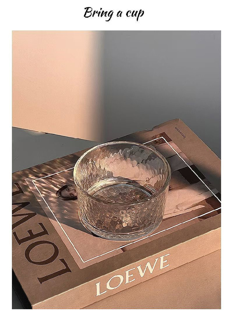 錘紋高顏值玻璃甜品杯