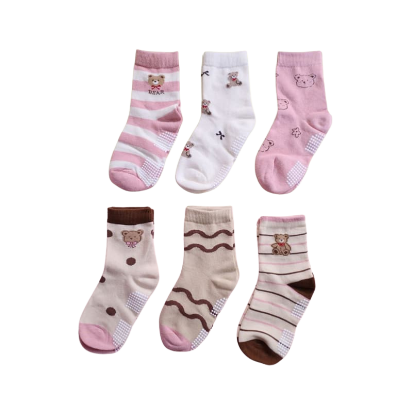 凱美棉業|純棉止滑童襪 卡通 男女童襪 甜美粉色款 暖心熊熊款 旅行車車款 快樂露營款 小小駕駛員款 動物好朋友款 17-21cm