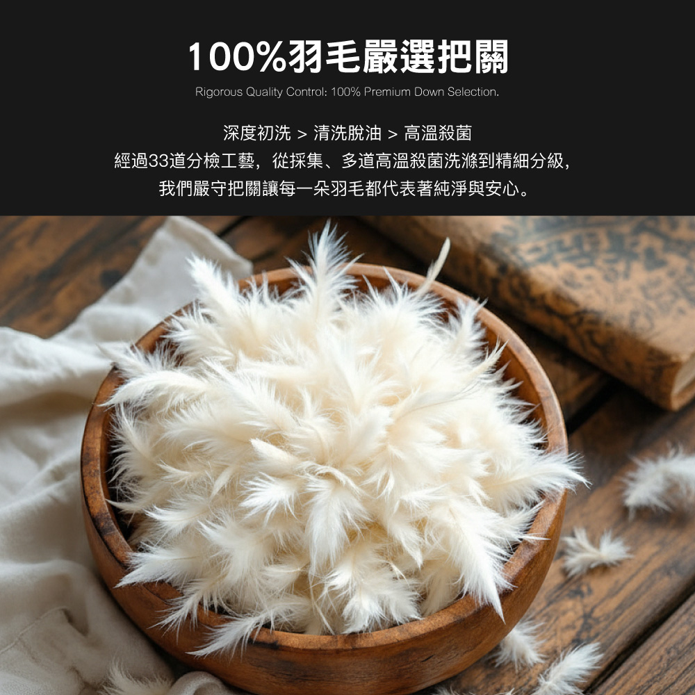 (20260122 新約) 【BEST】台灣製造 100%純天然水鳥羽毛被 100%超細海島纖維防絨布 雙人2.2kg
