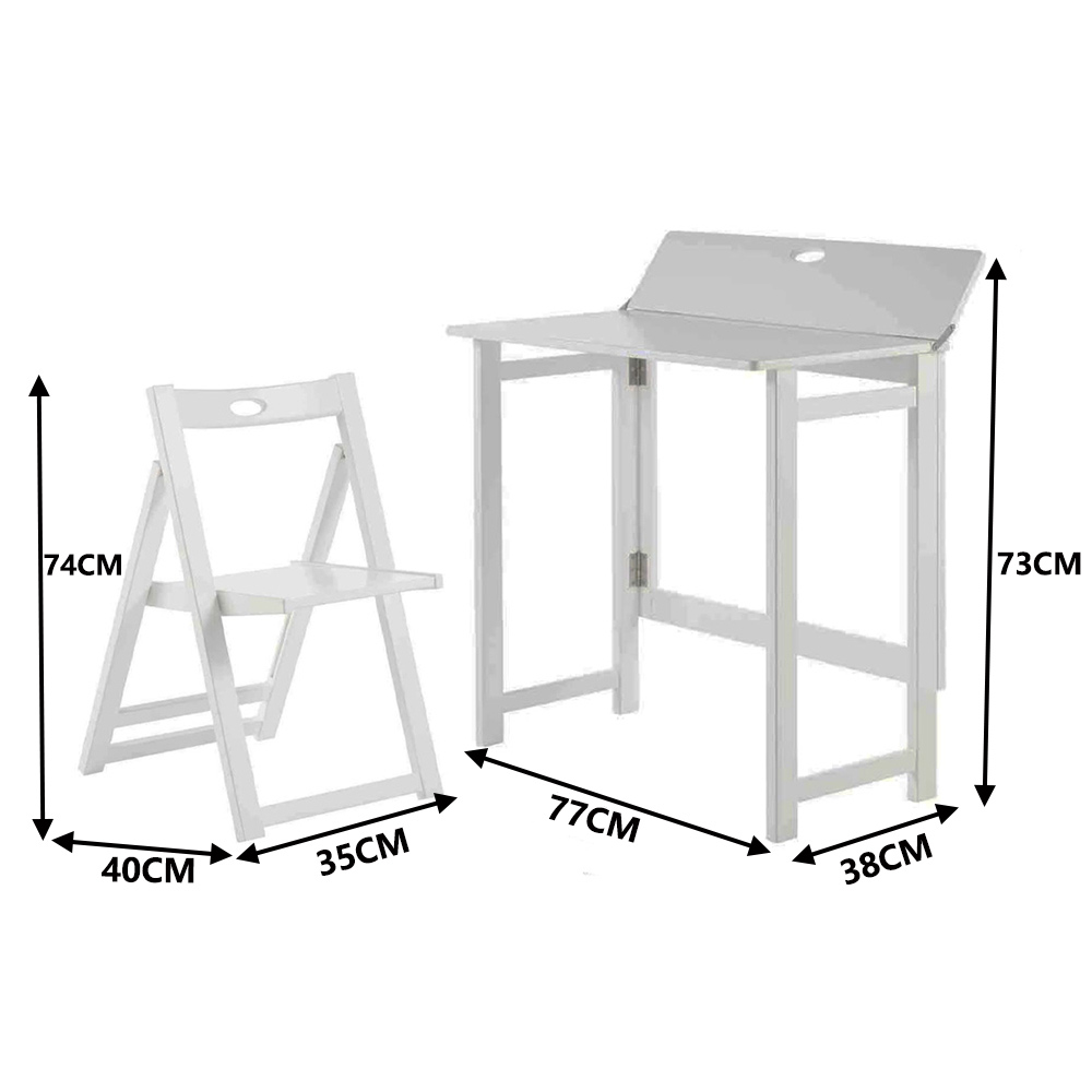 【E家工廠】免組裝實木80公分折疊桌 折疊桌椅組合 書桌 電腦桌 184