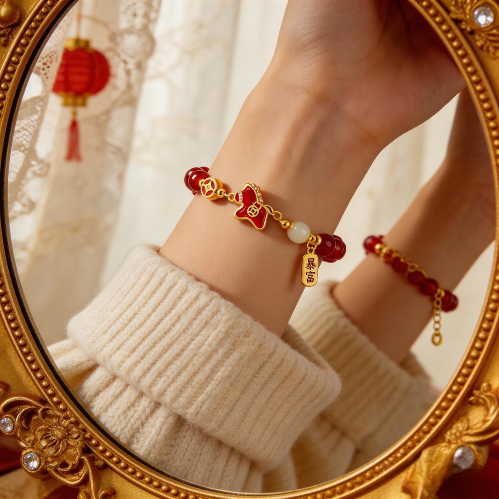 紅潤馬年暴富鴻運手串/福馬手鍊