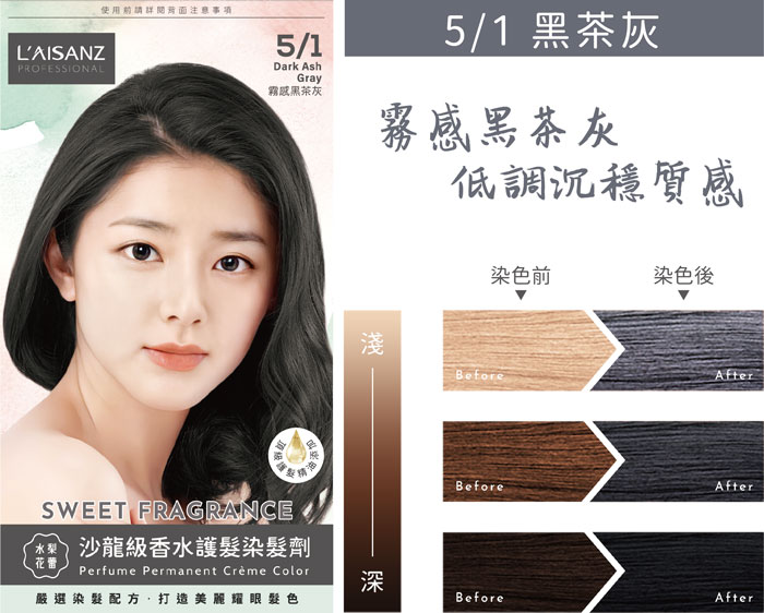 【萊詩哲】沙龍級香水護髮染髮劑 染髮劑 泡泡染髮劑 (9色任選)