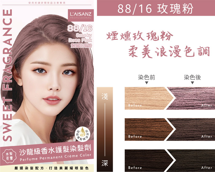 【萊詩哲】沙龍級香水護髮染髮劑 染髮劑 泡泡染髮劑 (9色任選)