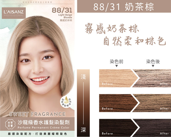 【萊詩哲】沙龍級香水護髮染髮劑 染髮劑 泡泡染髮劑 (9色任選)
