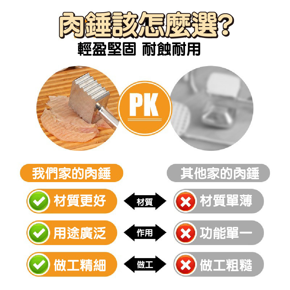 【JAR嚴選】重磅方形鋁合金肉槌(預購需14個工作天)