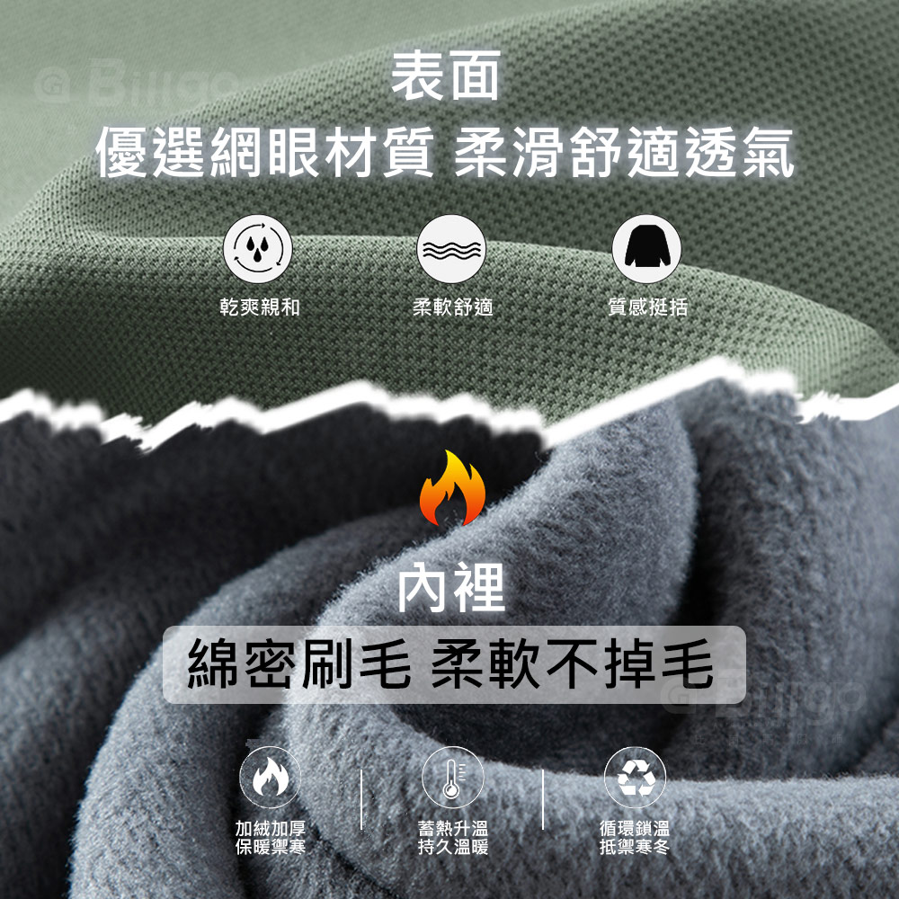 膠標內格紋刷毛假兩件POLO衫