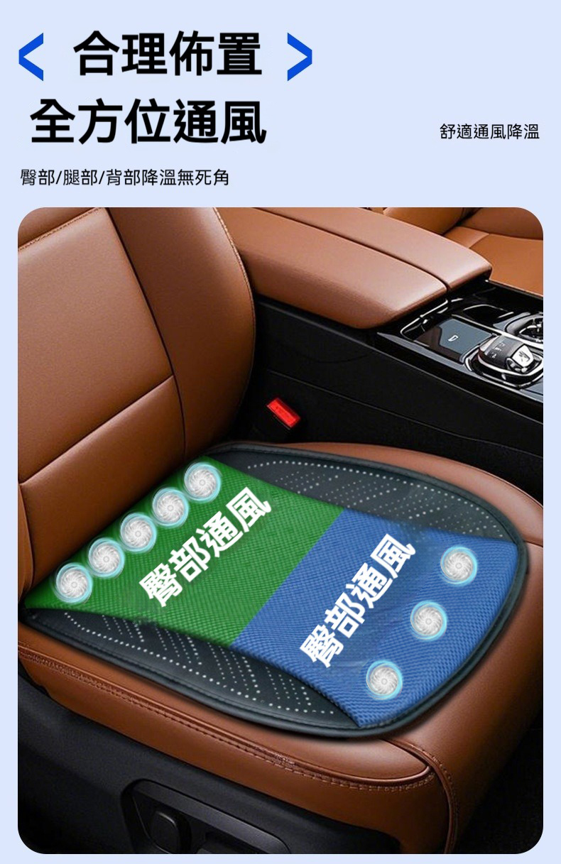 升級款八風扇夏季清涼通風坐墊 USB 涼爽 椅墊 座墊 散熱 降溫
