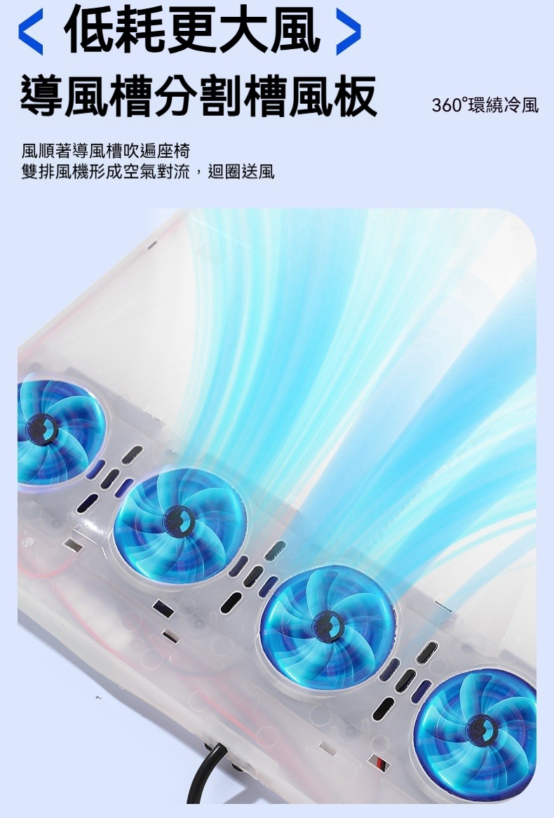 升級款八風扇夏季清涼通風坐墊 USB 涼爽 椅墊 座墊 散熱 降溫