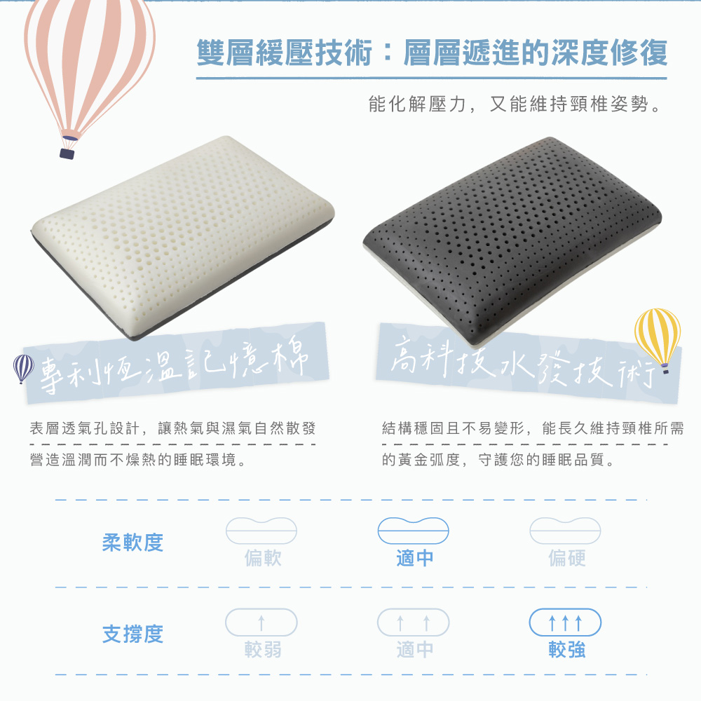 未命名(20260401新增商品)【BEST】日月翻轉冰分子舒眠枕 台灣製 記憶枕頭 人體工學 科技回彈 枕頭 枕芯 涼感枕