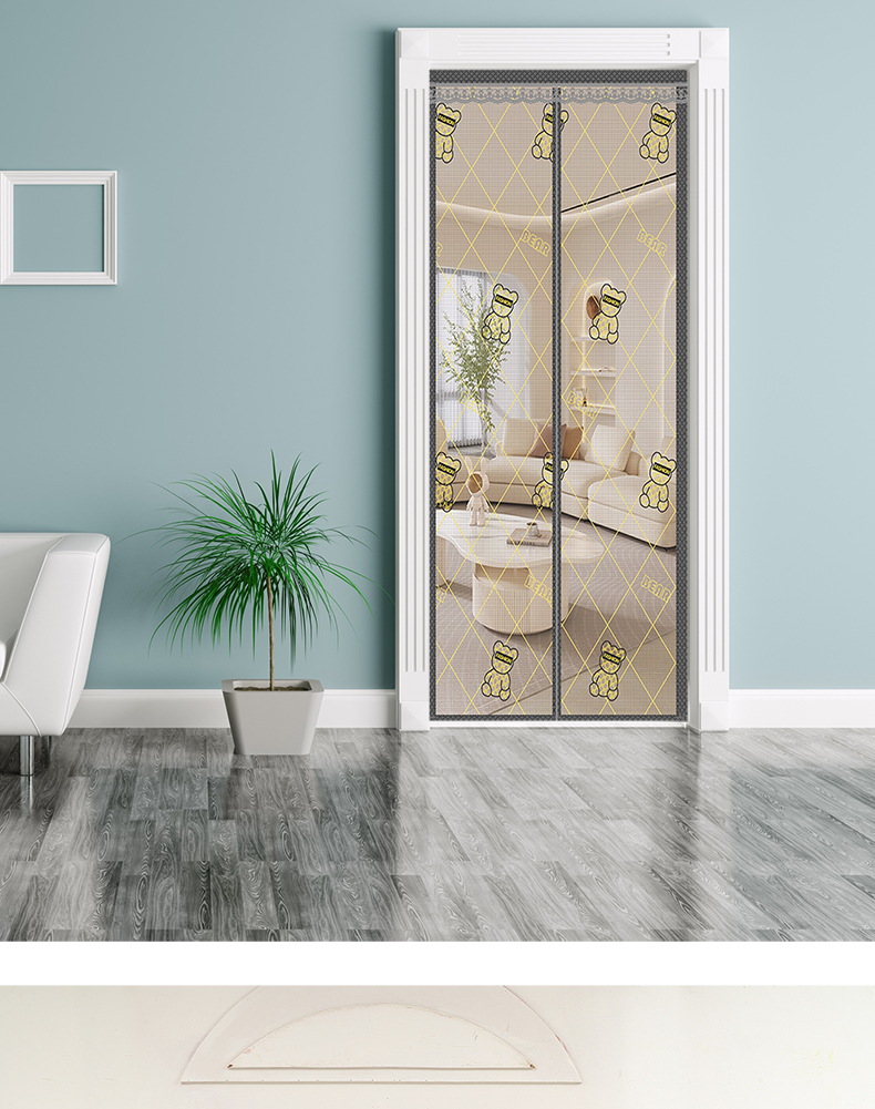 金剛紗繡花 防蚊門簾頂部加寬魔術貼防蚊門簾(金剛紗/免釘魔術貼門簾/門簾/防蚊門簾)