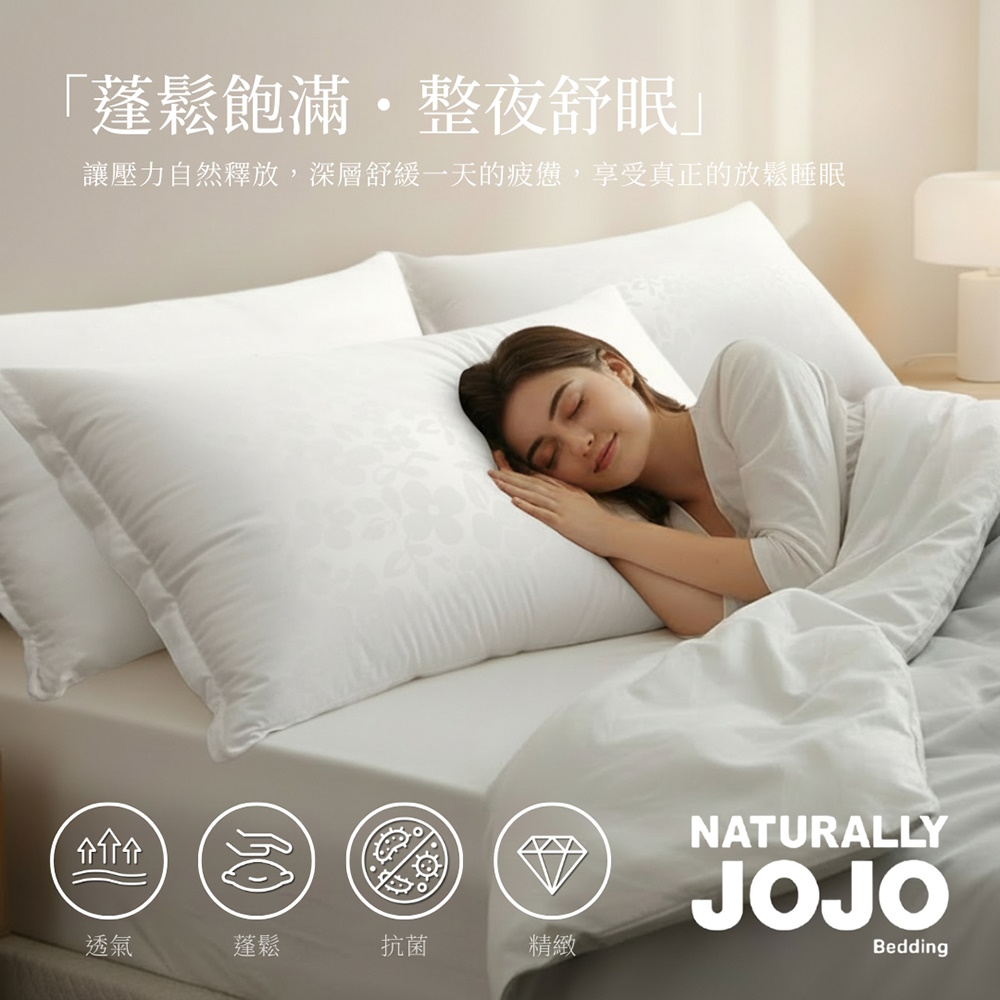 JOJO MIT緹花防蟎抗菌壓縮枕 枕頭 飯店 民宿 睡眠