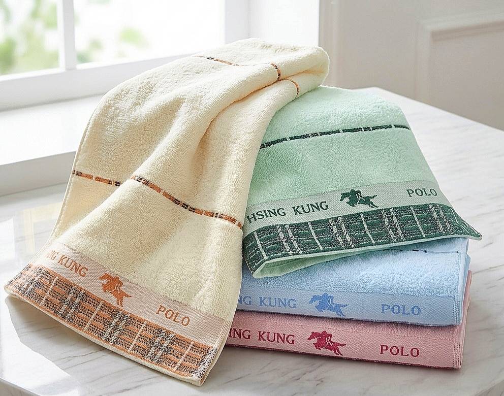 凱美棉業 MIT台灣製 品牌 POLO 精梳棉純棉吸水毛巾