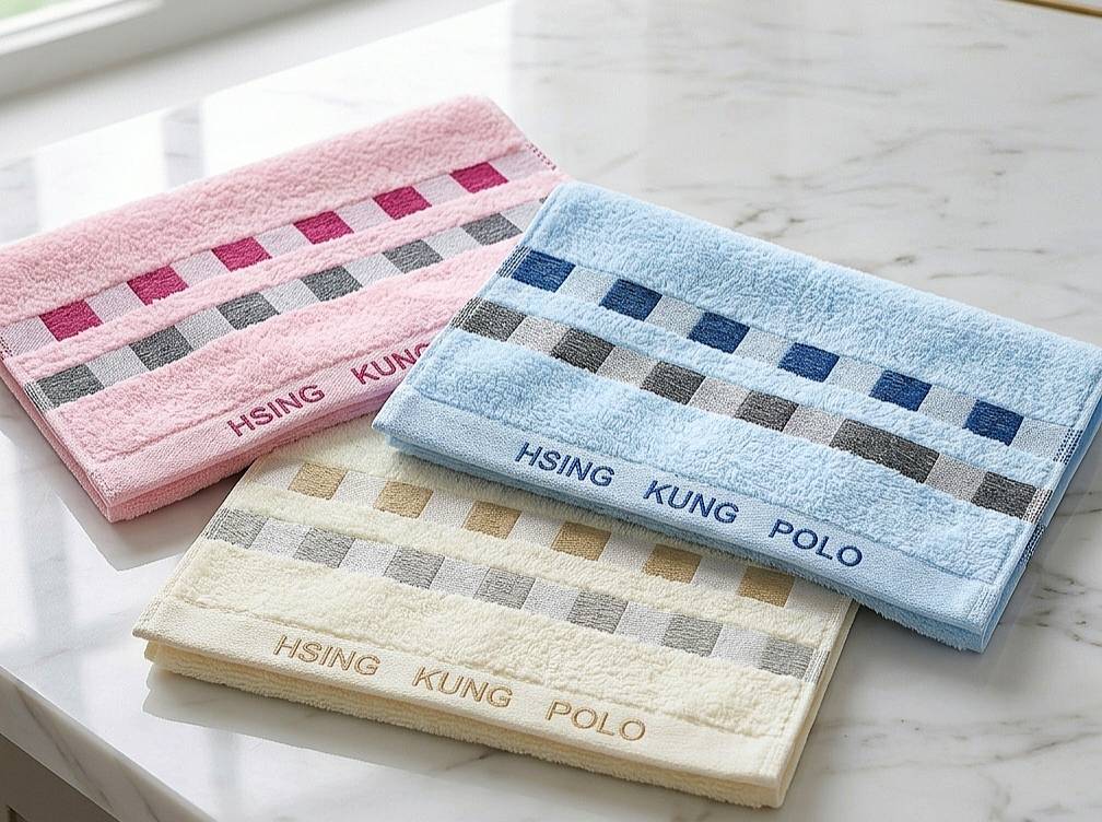 凱美棉業 MIT台灣製 品牌 POLO 精梳棉純棉吸水毛巾 方格款