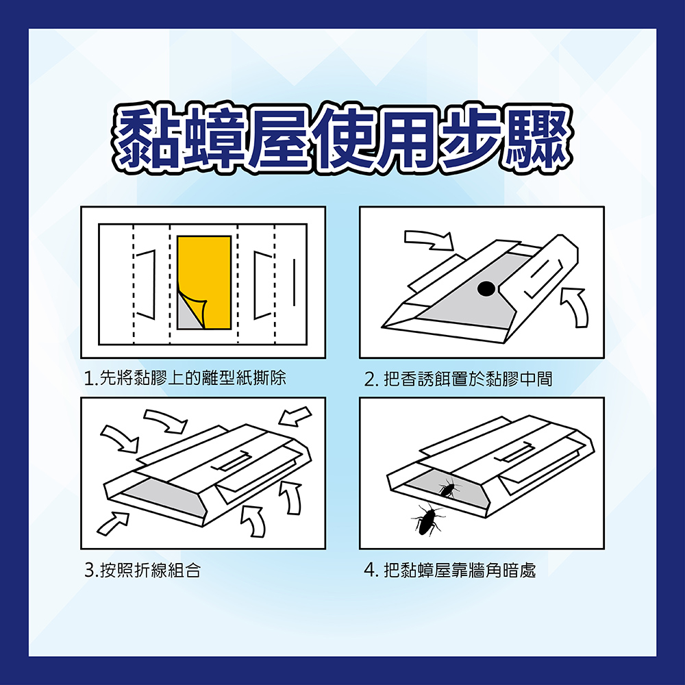 【上黏】 黏蟑屋(5入裝)x4包/箱(共20入)-無毒無臭味