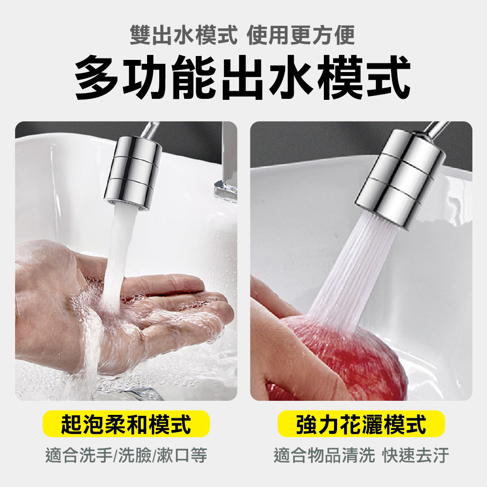 720度萬向旋轉水龍頭轉接器(1入)