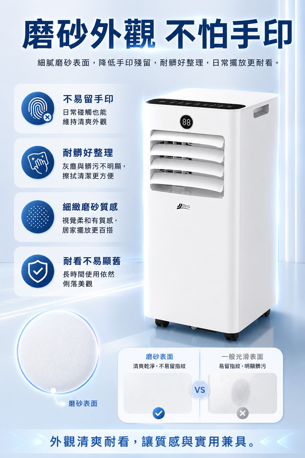 【JJPRO 家佳寶】BSMI認證 7500BTU 多功能移動式冷氣 (JPAC05)