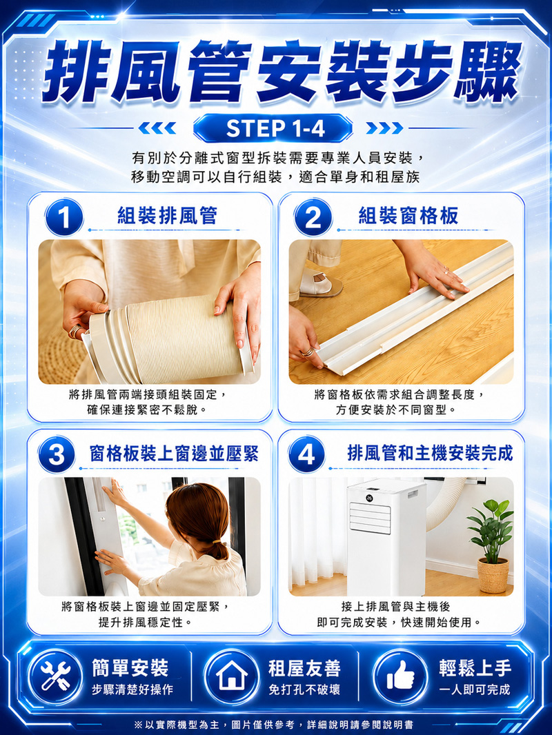 【JJPRO 家佳寶】BSMI認證 9000BTU 多功能移動式冷氣 (JPAC07)