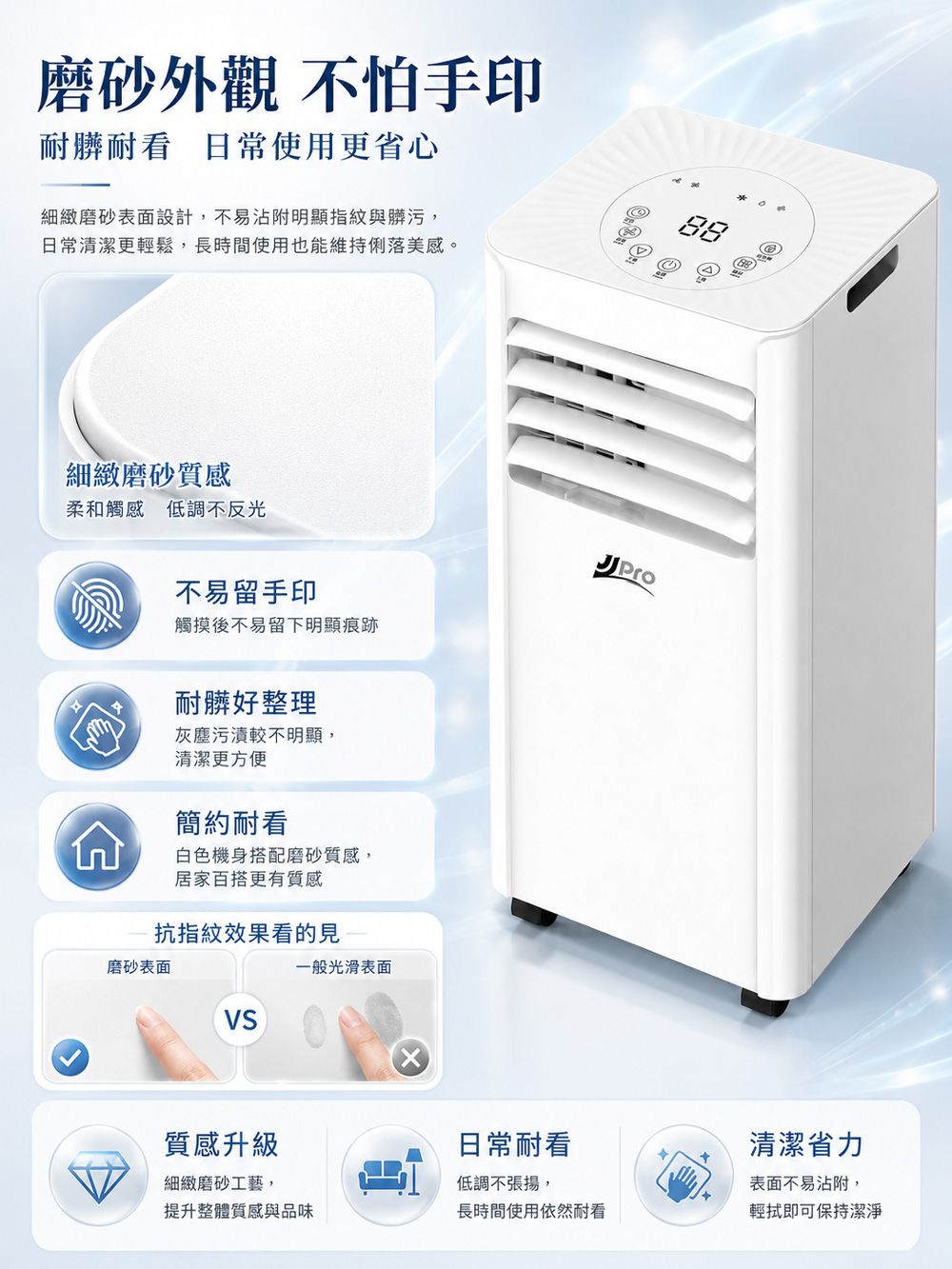 【JJPRO 家佳寶】BSMI認證 9000BTU 多功能移動式冷氣 (JPAC08)